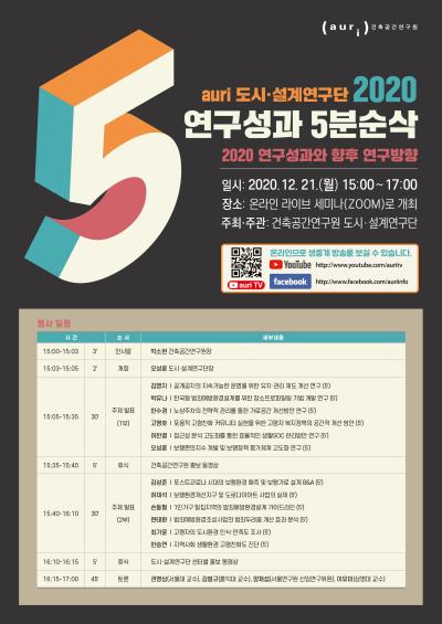 auri 도시·설계연구단 2020 연구성과 5분순삭 대표 이미지