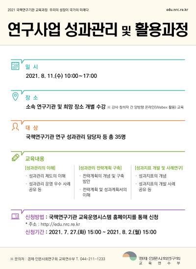 연구사업 성과관리 및 활용과정 대표 이미지
