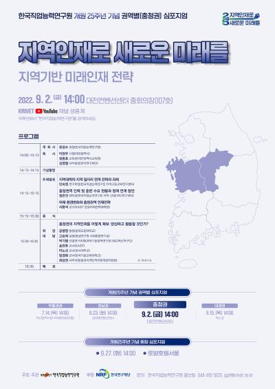 한국직업능력연구원 개원 25주년 기념 권역별(충정권) 심포지엄『지역인재로 새로운 미래를』 대표 이미지