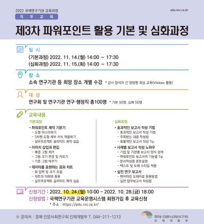 제3차 파워포인트 활용 기본 및 심화과정 개최 대표 이미지
