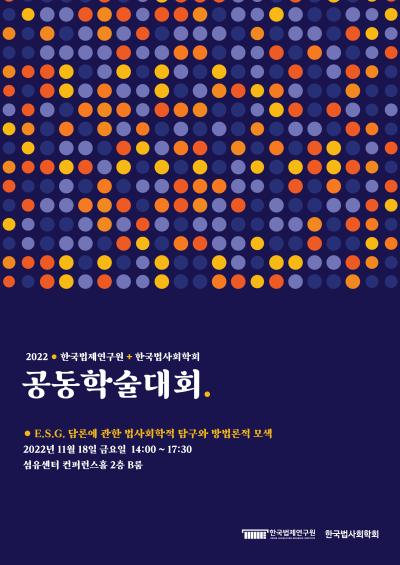 2022 한국법제연구원-한국법사회학회 공동학술대회 대표이미지