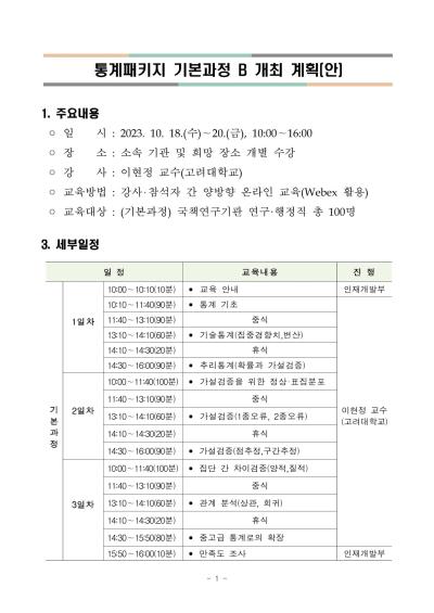 통계패키지(SPSS) 기본과정 대표 이미지
