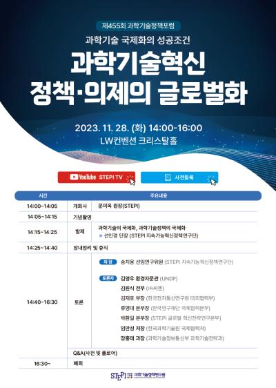 제455회 과학기술정책포럼 대표 이미지