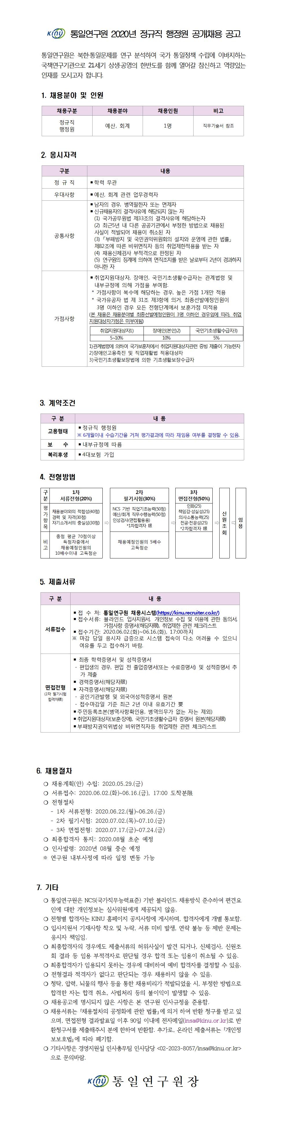 통인연구원 채용 공고(세부사항 첨부파일 참고)