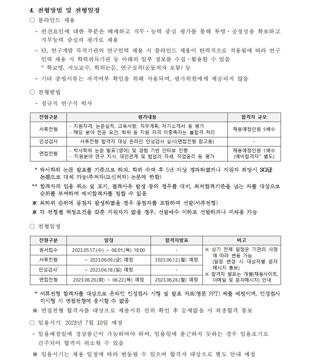 (2/4) 한국해양수산개발원 2023년 제2차 정규직 연구직(박사) 채용 공고문 - 자세한 내용은 하단 참조